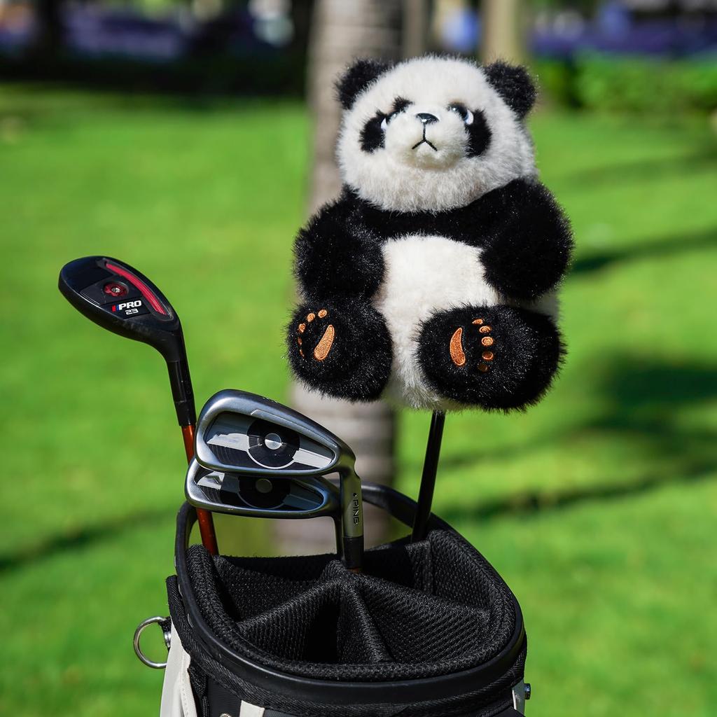 Panda Fairway Wood Golf Character Golf Headcover for Fairway Animal Plush Headcover Headcover, Woods, Headcover,