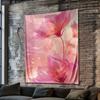 Pink Flower Design Digital Printing Polyester Wall Tapestry Suitable for Use In Living Rooms Bedrooms Offices Bars and Party