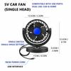 Dual Head Car Fan 12V 24V 5V Rotation Cooling Fan for Car 3-Speed Adjustable Auto Air Fan Portable Electric Fan SUV Truck