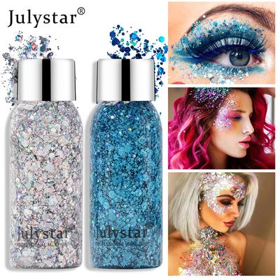 Beauty Glitter Bühnen Make-Up Schimmernde Lidschatten Flüssigkeit Gesicht Körper Glitter Gel Flüssigen Lidschatten