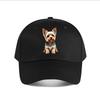 Lebensechtes Yorkshire Terrier Plüschtier Baseballkappe Mode Unisex Sonnenhut Damen Outdoor Sport Snapback Kappe