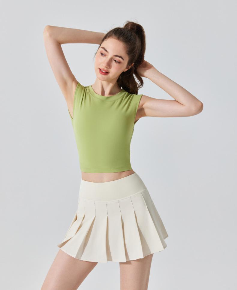 Antibacterial Pleated Athletic Skirt: Nude Feel, Quick-Dry, Anti-Exposure, Yoga, Golf, Tennis