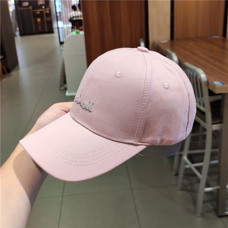 Women's fashion letter embroidered baseball cap - minimalist purple korean style duckbill cap - trendy
