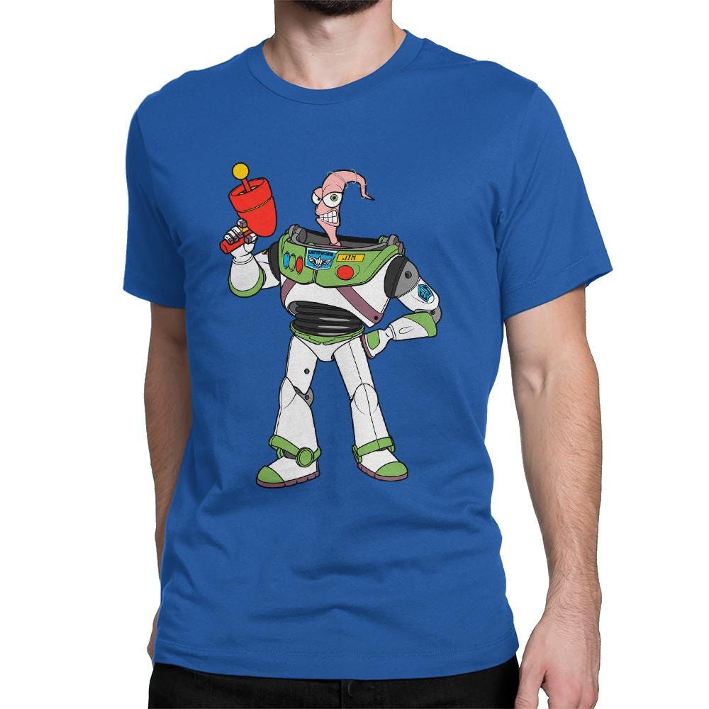 Earthworm Jim As Buzz Lightyear T-Shirt, Men's and Women's Sizes