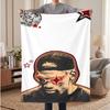 Chris Brown Soft Warm Flannel Blankets Comfortable Blanket for Home Decoration Gifting