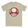 Miniso Camisetas Rojas Champiñón Mario Hombre Mujer Algodón Camisetas Vintage Cuello Redondo Camisetas Manga Corta Ropa Estampado