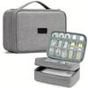 Double Layer Large Capacity Cable Storage Bag Portable Handbag for Office Supplies Electronic Accessories Organizer