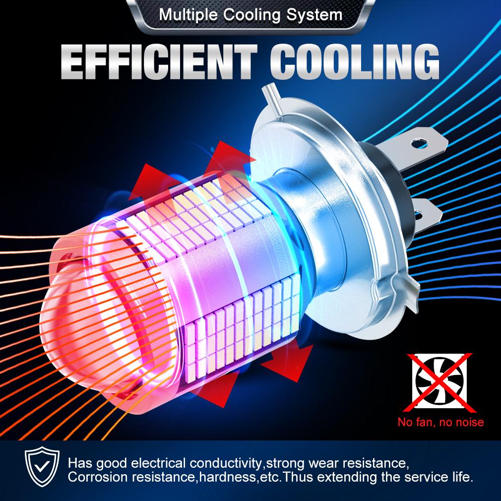 1Pc H4 LED Motorrad Scheinwerfer Birne 18000LM H6 BA20D Led Moto Licht Hohe Abblendlicht Weiß Gelb Lampe Canbus für Yamaha Kawasaki Suzuki
