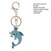 Keychain Pendant Rhinestones Dolphin Inlaid Chain with Shape Key Lobster Clasp Bag