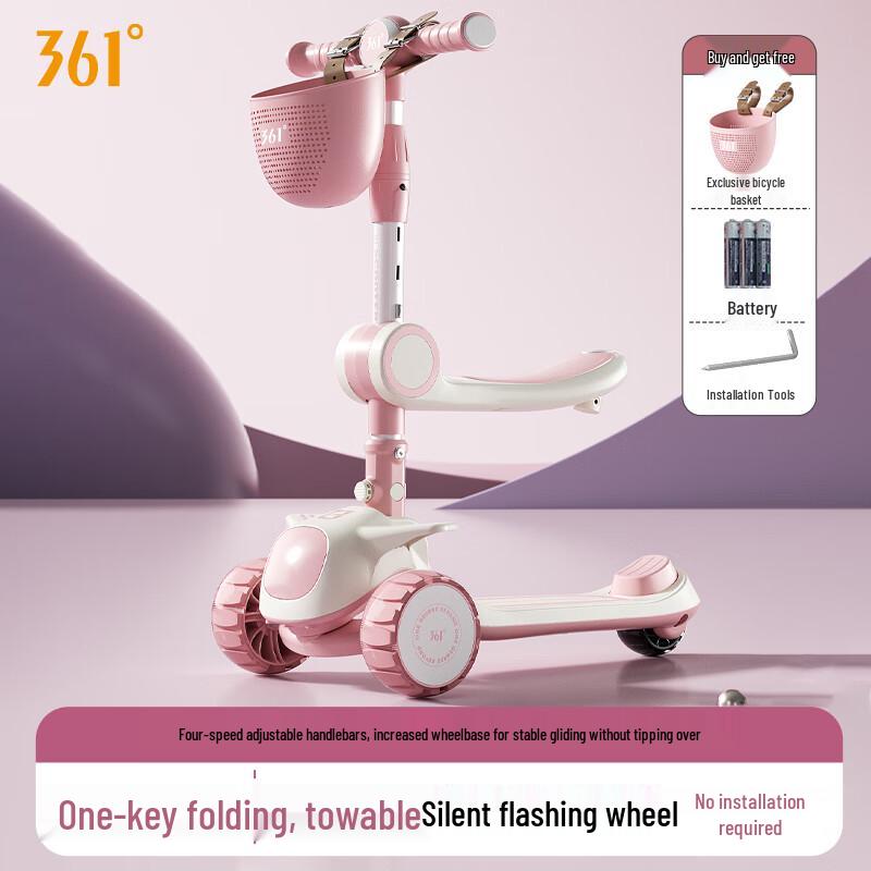 361° Kids 3-in-1 Foldable Kick Scooter