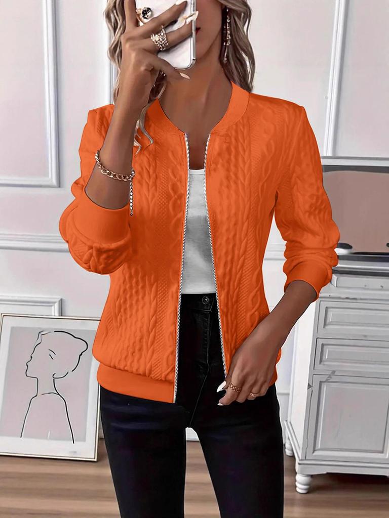 2025 Bestseller Damska Jesienno-Zimowa Jednokolorowa Dzianinowa Kurtka Rozpinana Płaszcz