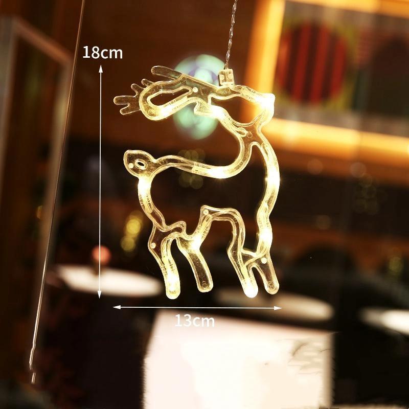 LED Christmas Decorative Lights Santa Claus Snowman Reindeer Christmas Tree Decorations Holiday Party Decorations Star Lights