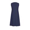 Women's Fashion Casual Colour Sleeveless Cotton Linen Pocket Dress