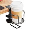 2 in 1 Desk Cup Holder with Headphone Hanger Holder Anti-Spill Clip-On Table Cup Hook for Office Home Table