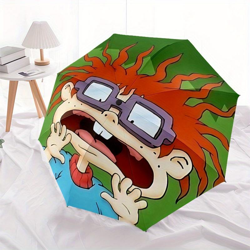 Rugrats Home Essential Cute Cartoon Umbrella, Portable Folding Umbrella Suitable for All Seasons A0821087