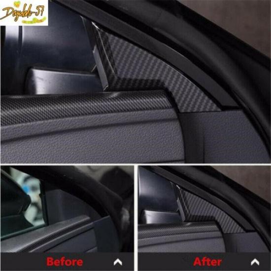 For Toyota Avalon -21 Carbon Fiber Front Window Triangle A Pillar Cover Trim