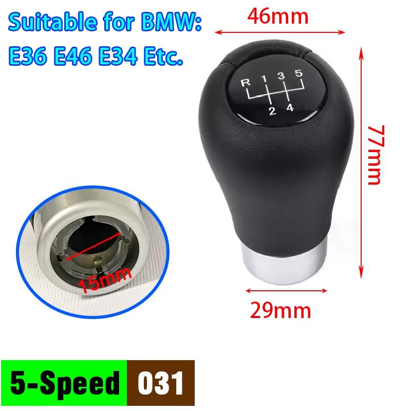 Suitable For BMW E87 X1 X3 X5 E46 E36 E82 Shift Knob Manual Transmission 5/6 Speed Shift Lever Head Manual TransmissionGear Stic