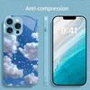 Kawaii Cloud & Colorful Star Sky for iphone 17 case for coque iphone Case fundas Glass for iPhone 17 16 15 14 13 12 pm Pro Plus