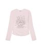 ESCAPEFROM Angel Heaven Print Slim Fit Shirred Long Sleeve [2 Colors]