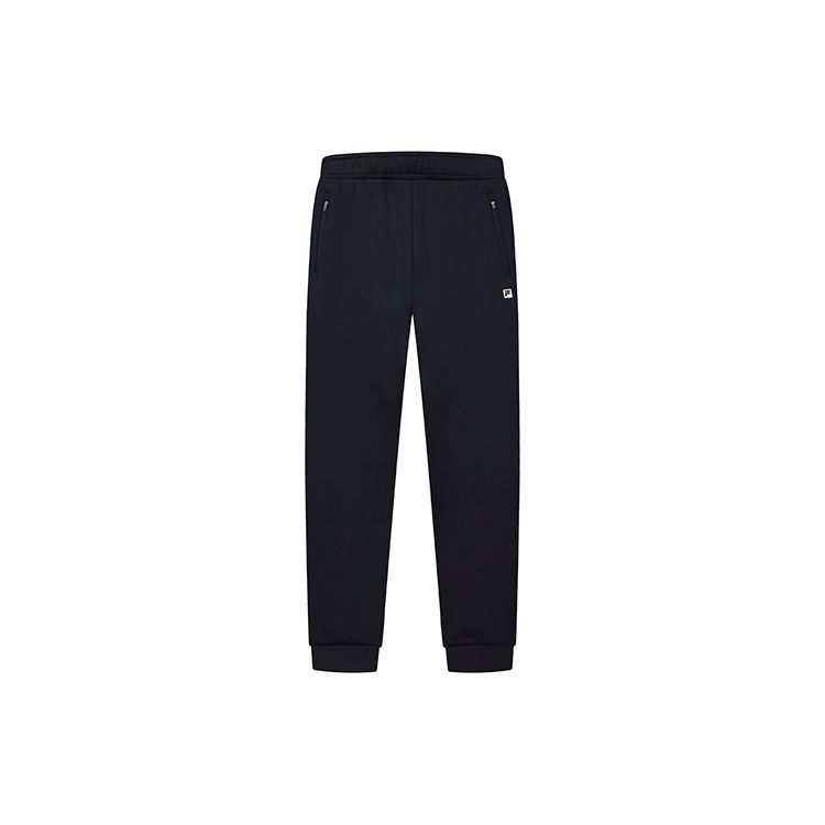 Fila Athletics Logo Mid-Rise Slim Fit Tapered Knit Joggers Men bottoms Dark-Blue A61M141601FNV M