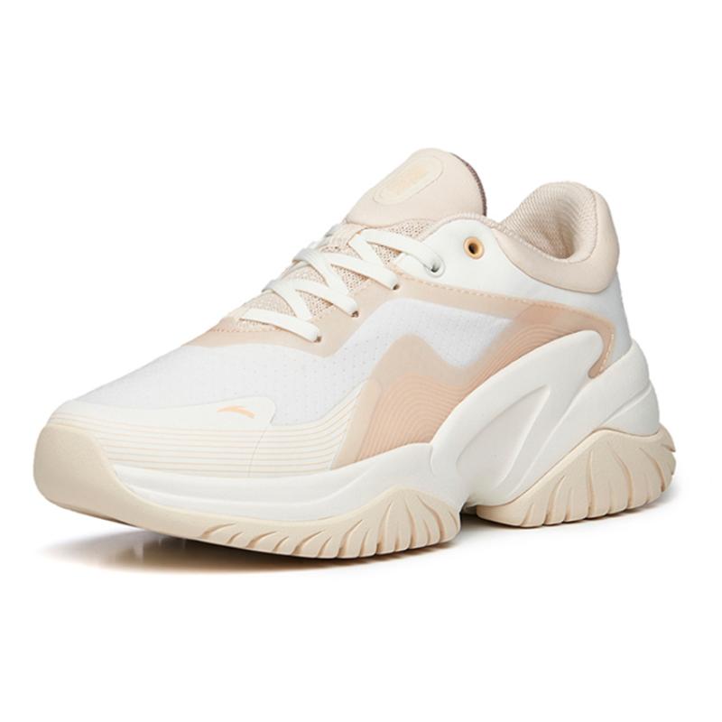 ANTA Variety Training Collection Training Shoes Women's Low top Ivory White/Wheat Khaki Sneakers