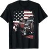 Patriotic Muscle Car Hot Rod USA Flag Unisex T-Shirt Size S-4XL
