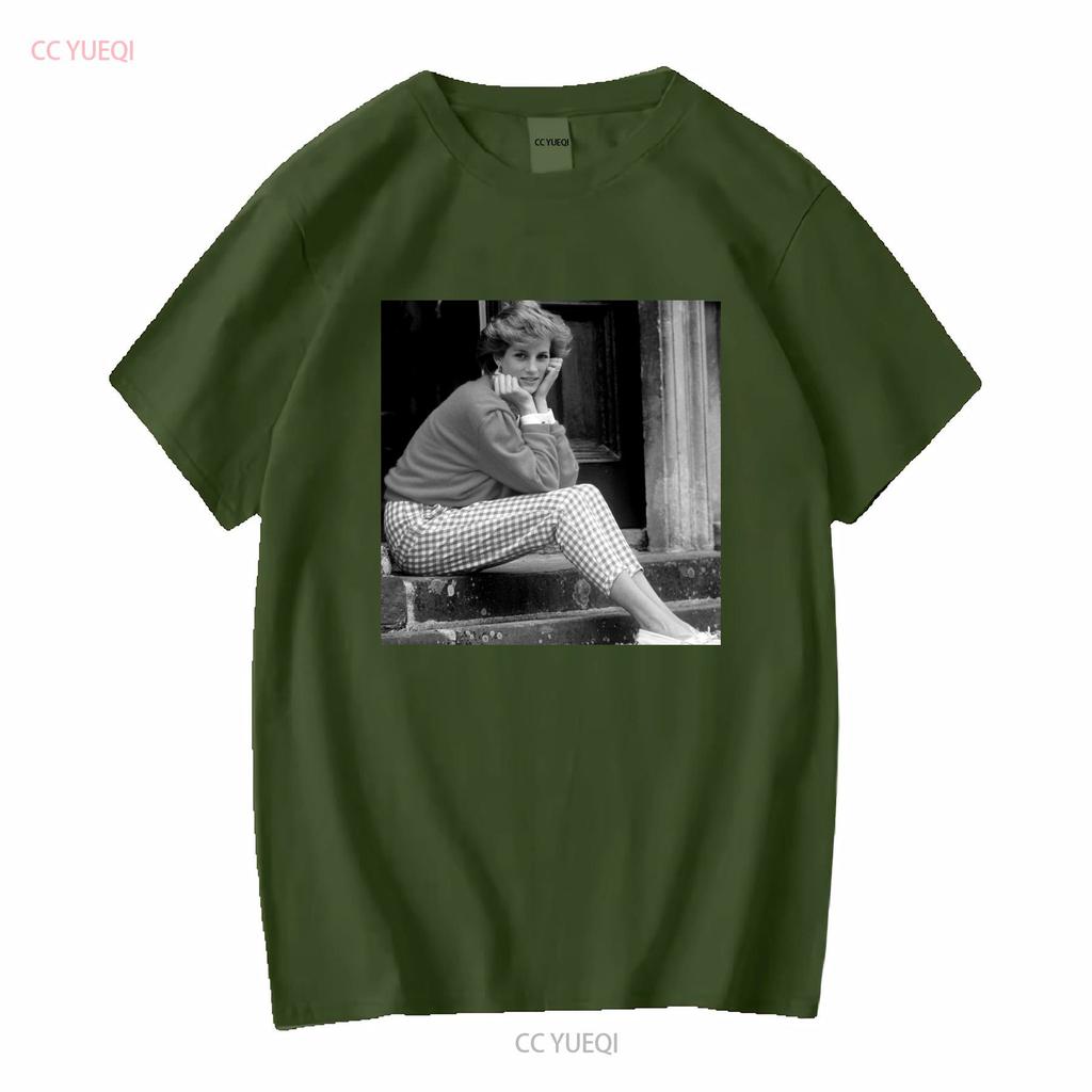 Maglietta Vintage Principessa Diana del Galles Tutte le Taglie Lavaggio Vintage Moda Grafica Comoda Uomo Streetwear Casual Versatile