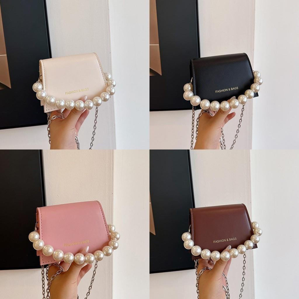Stylish Mini Pu Pearl Chain Crossbody Bag For Women In Trendy Colors For Spring 2024