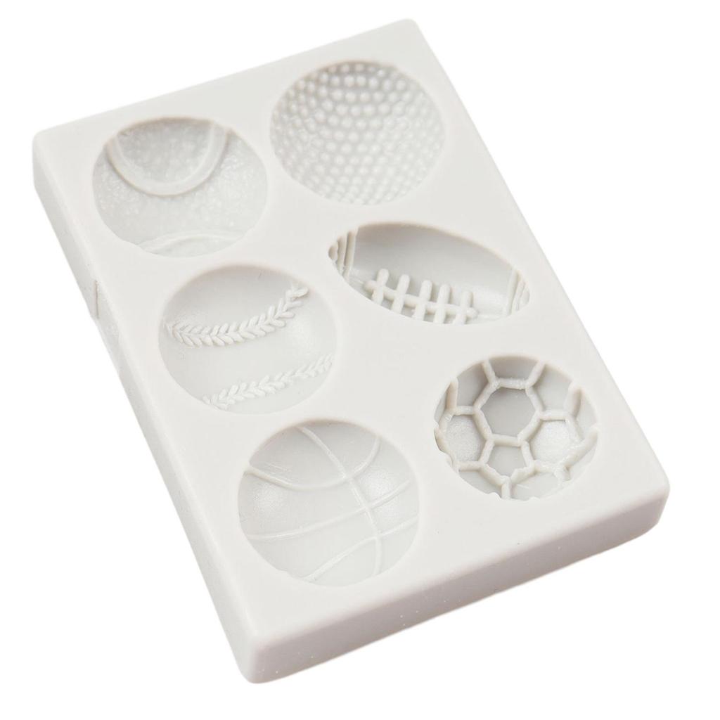 Sports Ball Silicone Mold Football Baseball Basketball Fondant Molds Cake Decorating Tools Theme Cake Dessert Decorated Chocolate Candy Mold