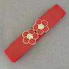 Flower Elastic Belt For Leisure Dress Stretchy Classic Wide Waist Cinch Elastic Belts Stretch Waistband Wide Corset Belt