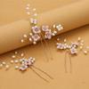 3Pcs Bridal U-shaped Pin Metal Barrette Clip Hairpins Rhinestone Wedding Hairstyle Design Tools Women Wedding Hair Accessories
