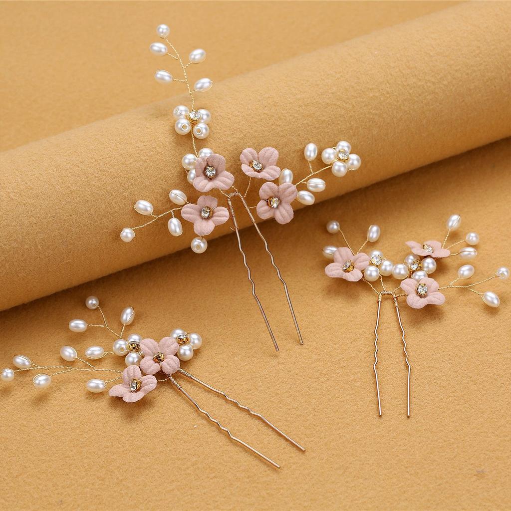 3Pcs Bridal U-shaped Pin Metal Barrette Clip Hairpins Rhinestone Wedding Hairstyle Design Tools Women Wedding Hair Accessories