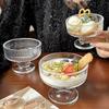 Fête Sundae Bols à Dessert en Verre Verre à Glace Nervuré Lave-Vaisselle Sûr Dîner en Famille Thé de l'Après-Midi Confortable