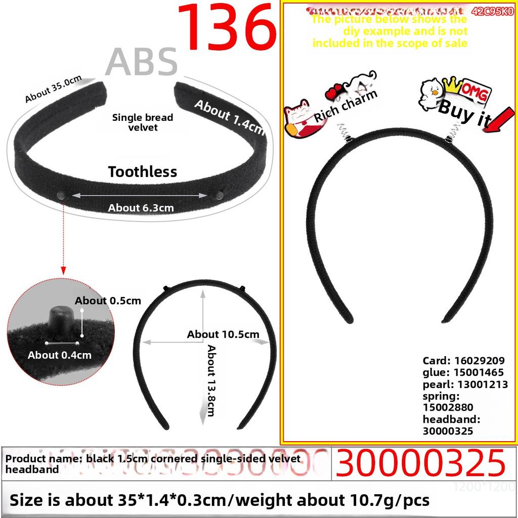 Wide Brushed Fabric Hair Band Headband Headband Hair Accessory Festival Plastic Fabric Hair Pressing Accessory