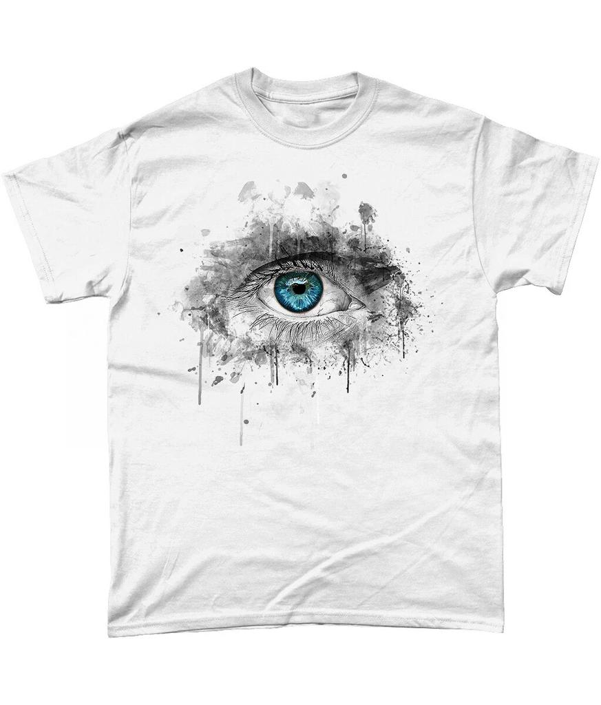 Blaues Auge T-Shirt Abstrakt Unisex Alle Größen Gildan
