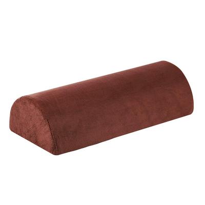 Brown Semi-Circular Memory Foam Pillow, Ergonomic Design for Legs and Lumbar Support, Multi-Function Health and Wellness