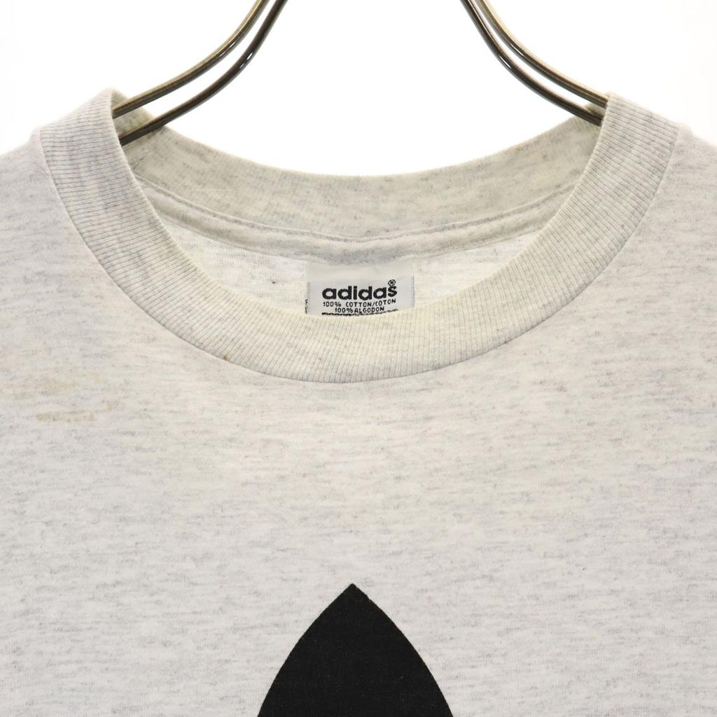 Adidas 90s Made In USA Old Trefoil Logo Short Sleeve T-shirt M Gray Men's Used