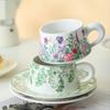 Violet Ceramic Mug and Saucer Set (260ml)