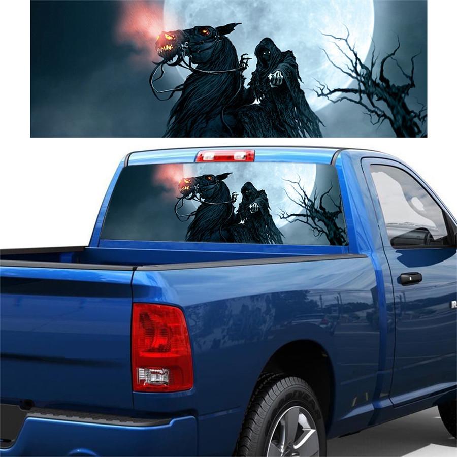 Car Rear Window Decal Grim Reaper Graphics Sticker 65" x 22" For Truck SUV Picup