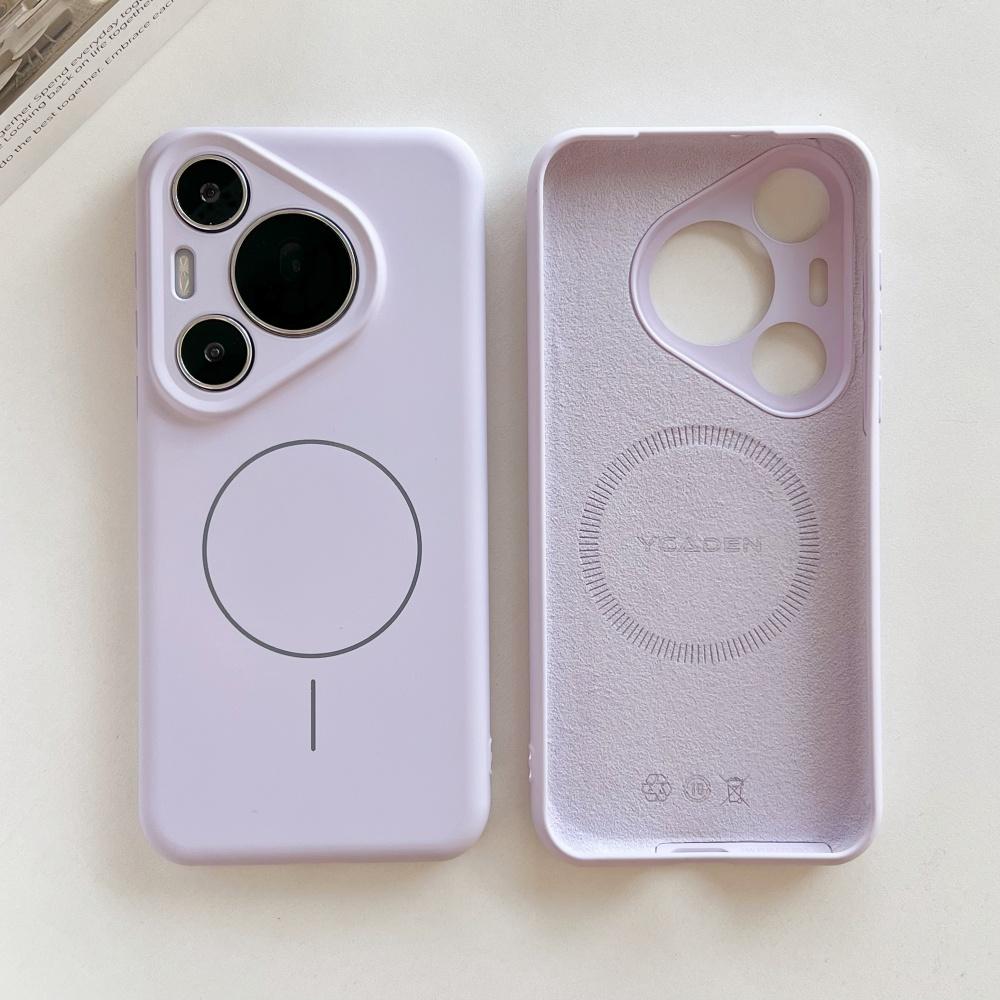 Liquid Silicone Soft Magnetic Phone Case For Huawei Pura 80 70 60 50 Ultra Mate 70 60 50 40 Pro Plus Nova 14 13 12 Cover