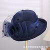 European and American Temperament Retro Crimped Brim Breathable Mesh Basin Hat Women's Summer Banquet Fashion Versatile Sunshade Sunscreen Hat