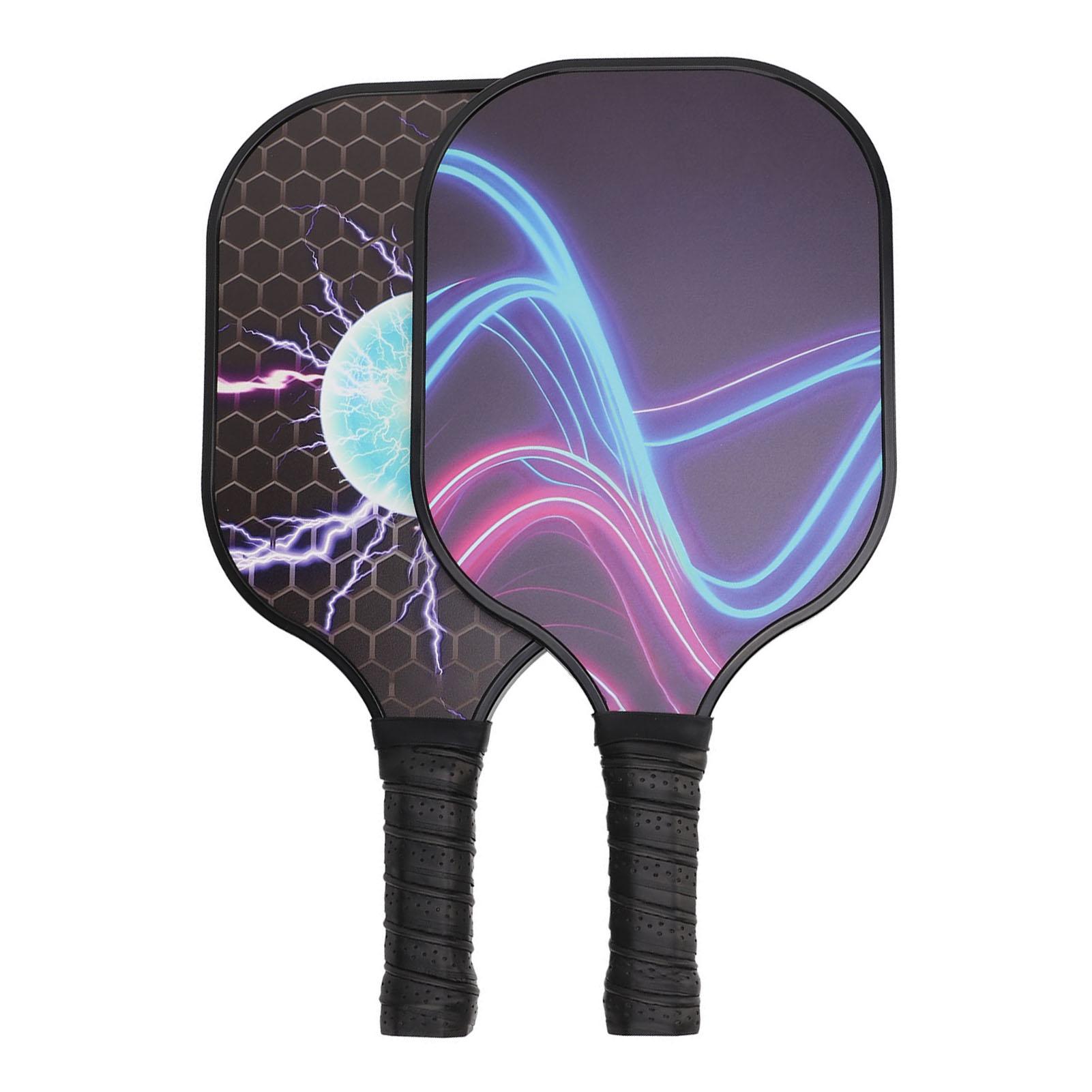 

Набор ракеток для пиклбола, поверхность из стекловолокна, кромка из ПВХ, ручка из полиуретана, удобная ручка, легкий вес, набор из 2 шт.