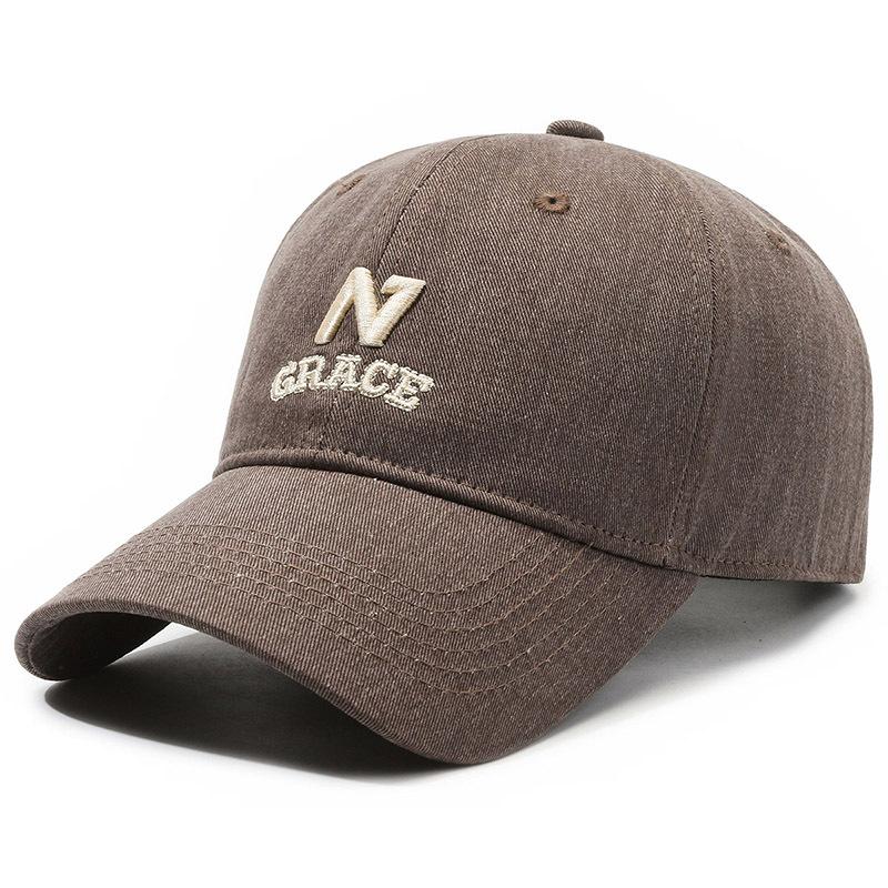 Vår Høst Brevlue Dame Sommer Solkrem Baseball Cap Herre Brodert Solhatt Hestehale Panama Cap Snapback Hat Solskjermhatter