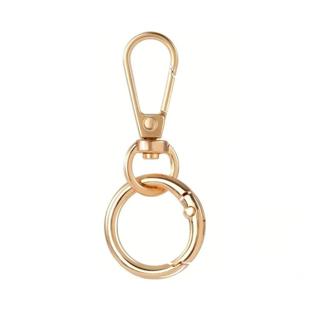 Metal Rotating Buckle Keychain with Swivel Snap Hooks, Perfect for Projects, Bag Decorations, And Charms