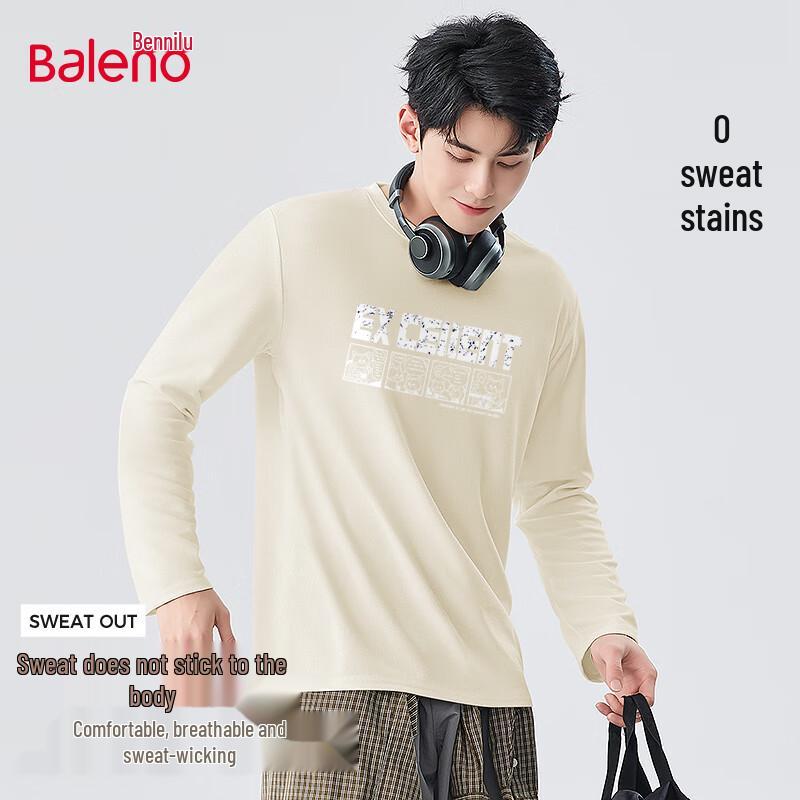 Baleno Men s Four-Grid Cat Print Long Sleeve T-shirt L