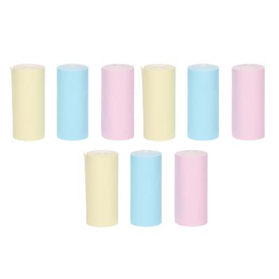 9 Pcs Mini Printing Paper Roll Different Colors Compact Portable Self Adhesive Printing Paper for