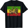 Lion of Judah Rasta Ethiopian Cross Reggae Old Ethiopia Flag T-Shirt Size S-5XL