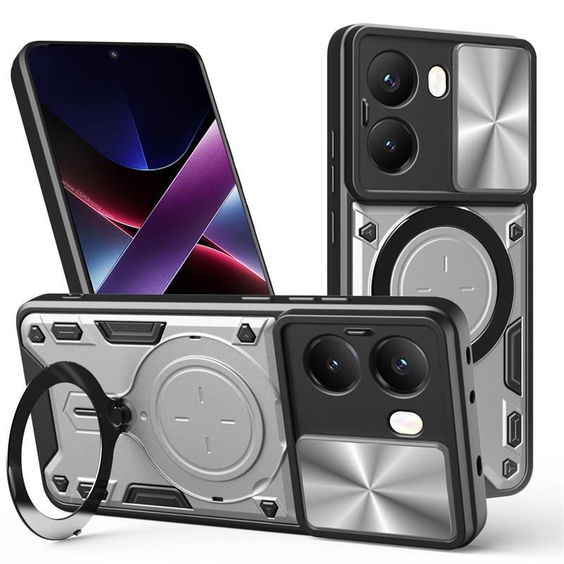 For Poco X7 Pro 5G Case Slide Lens Shockproof Back Cover for Poko Little X7 X7 Pro X7pro Pocox7pro Car Magnetic Ring Stand Funda