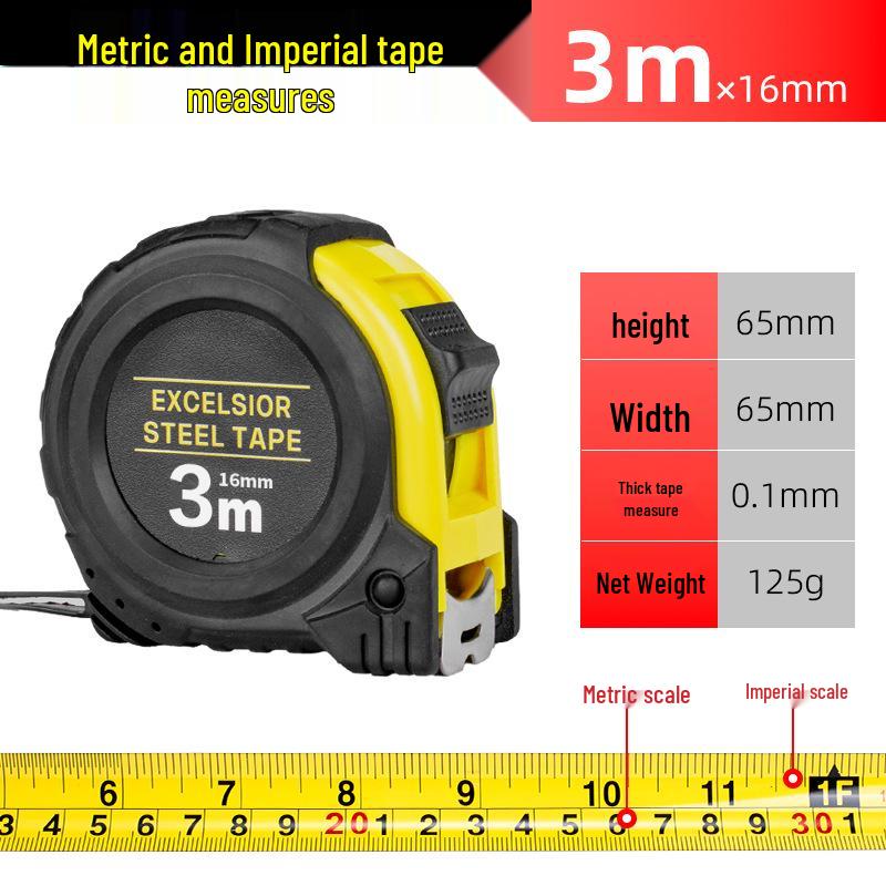 Durable Dual-Scale Tape Measure: High-Precision, Wear & Drop Resistant for Home & Construction Use
