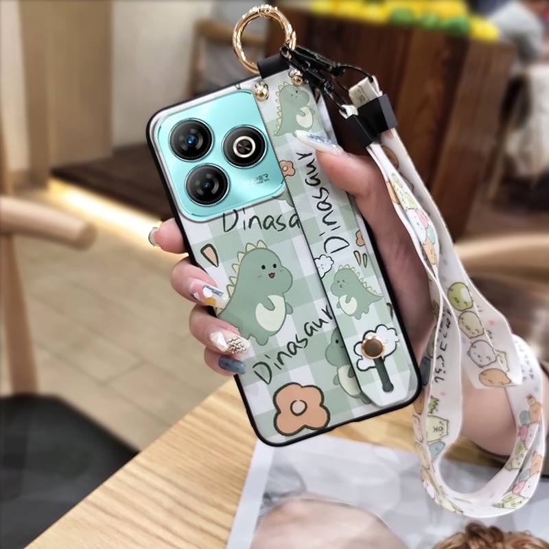 Waterproof Wristband Phone Case For ZTE Blade A75 4G/Z2359 Anti-dust Kickstand Durable Dirt-resistant Phone Holder Cute